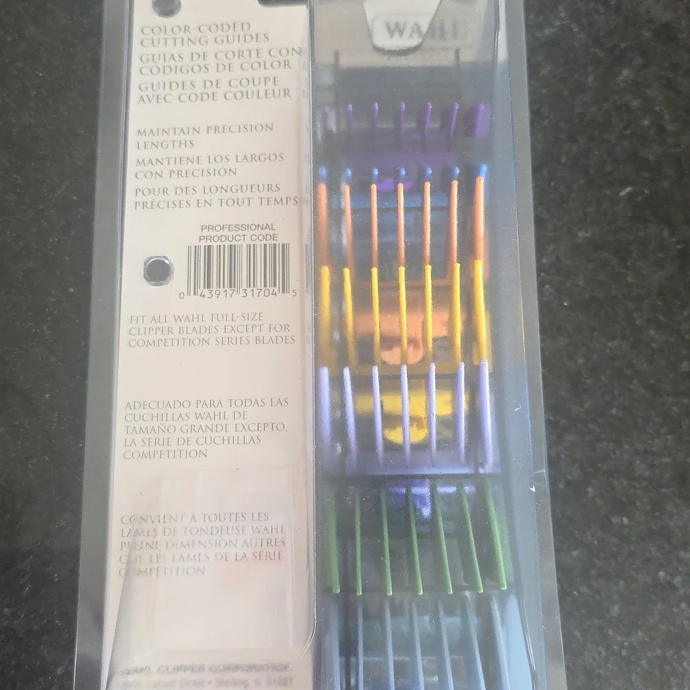 WAHL Hair Clipper Comb Guard Attachments 8 Total with An Organization Case